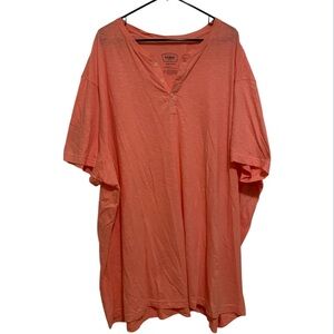 The Foundry Cotton Peach Short Sleeve Shirt Size 4XL